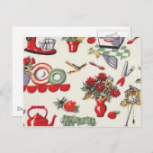 Carte Postale rétros conceptions des années 1950 (Devant / Derrière)