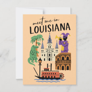 Carte Postale Retrouvez-moi en Louisiane, Baie de jazz de la Nou