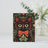 Carte Postale RetroXmasCat (Debout devant)