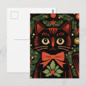 Carte Postale RetroXmasCat (Devant / Derrière)