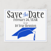 Carte Postale Réunion de classe Enregistrez la date Code QR Casq (Devant)