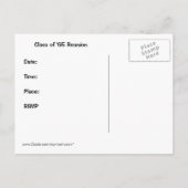 Carte postale Réunion de classe/Invitation (Dos)