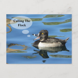 Carte Postale Réunion de famille avec le Faire-part de canard à