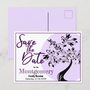 Carte Postale Réunion de famille Enregistrez la date annonce à l
