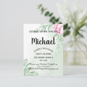 Carte Postale Réunion de famille Eucalyptus aquarelle Enregistre