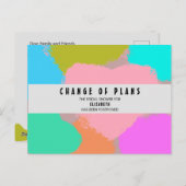 Carte Postale Réunion de mariage Changement de plans Cœurs (Devant / Derrière)