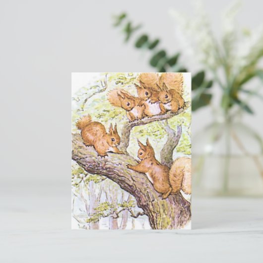 Carte Postale Réunion d'écureuils (Debout devant)