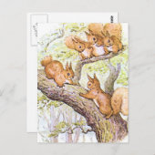 Carte Postale Réunion d'écureuils (Devant / Derrière)