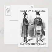 Carte Postale Réunion des masons (Devant / Derrière)