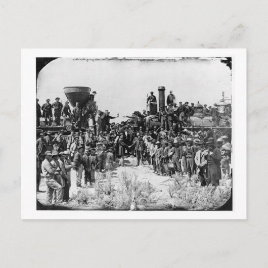 Carte Postale Réunion des Rails - Promontory Point Utah 1869 (Devant)