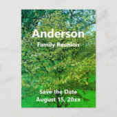 Carte Postale Réunion en famille (Arbre) Vert et blanc Enregistr (Devant)