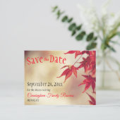 Carte Postale Réunion Familiale Enregistrer La Date Automne Roug (Debout devant)