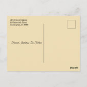 Carte Postale Réunion Familiale Enregistrer La Date Automne Roug (Dos)