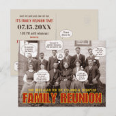 Carte Postale Réunion familiale | Vieux temps amusant (Devant / Derrière)