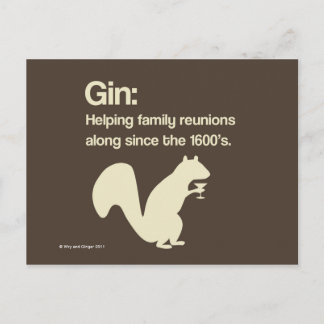 Carte postale Reunions familiales et Gin