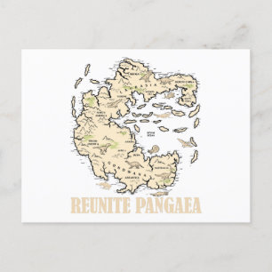 Carte Postale Réunir Pangaea Plan du monde Histoire Géologie amu