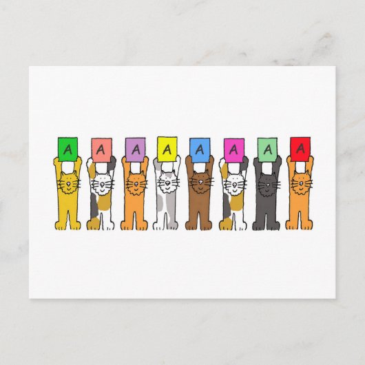 Carte Postale Réussite de l'examen de Straight A (Devant)