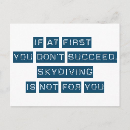 Carte Postale Réussite de Skydiving (Devant)