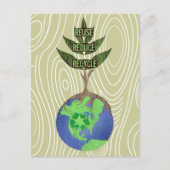 Carte Postale Réutiliser Réduire Recycler (Devant)