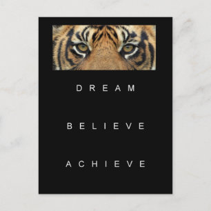 Carte Postale rêve croire obtenir une soumission motivante