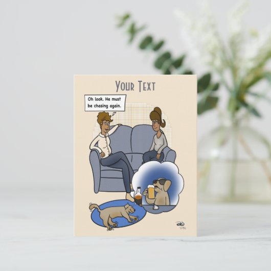 Carte Postale Rêve de chasse aux chiens (Debout devant)