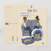 Carte Postale Rêve de chasse aux chiens (Devant / Derrière)