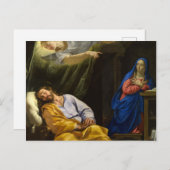 Carte Postale Rêve de Saint Joseph par Philippe de Champaigne (Devant / Derrière)