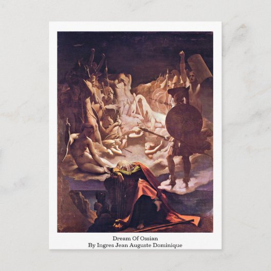 Carte Postale Rêve D'Ossian Par Ingres Jean Auguste Dominique (Devant)