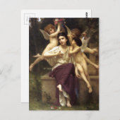 Carte Postale Rêve du printemps par William-Adolphe Bouguereau (Devant / Derrière)