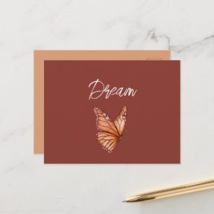 Carte Postale Rêve Papillon Orange