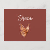 Carte Postale Rêve Papillon Orange (Devant)