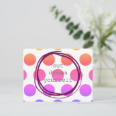 Carte Postale Rêve vous-même de motivation (Debout devant)