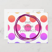 Carte Postale Rêve vous-même de motivation (Devant / Derrière)