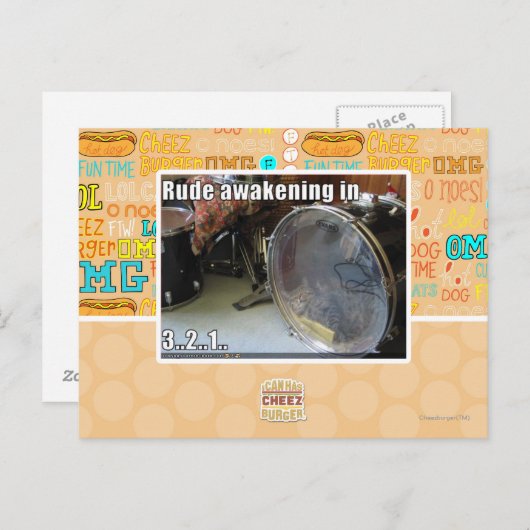 Carte Postale Réveil brutal (Devant / Derrière)