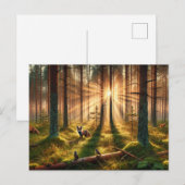 Carte Postale Réveil forestier (Devant / Derrière)