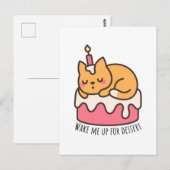 Carte Postale Réveille-moi pour le dessert (Devant / Derrière)