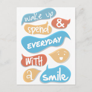 Carte Postale Réveillez et dépensez quotidien avec un sourire