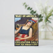Carte Postale Réveillez l'Amérique ! Poster de la Première Guerr (Debout devant)