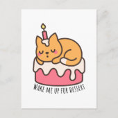 Carte Postale Réveillez-moi en dessert (Devant)