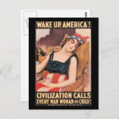 Carte Postale Réveillez-vous après la Seconde Guerre mondiale (Devant / Derrière)