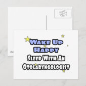 Carte Postale Réveillez-Vous Heureux...Dormez Avec Otolaryngolog (Devant / Derrière)