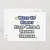 Carte Postale Réveillez-vous heureux...Dormez avec un chirurgien (Devant / Derrière)