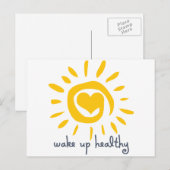 Carte Postale Réveillez-vous sain (Devant / Derrière)