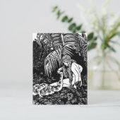 Carte Postale Réveillon Dans Le Jardin (Debout devant)