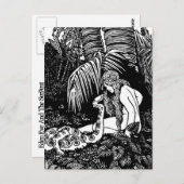 Carte Postale Réveillon Dans Le Jardin (Devant / Derrière)