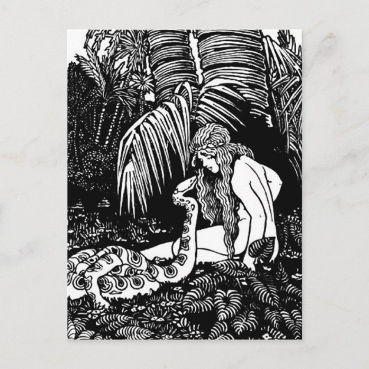 Carte Postale Réveillon Dans Le Jardin (Devant)