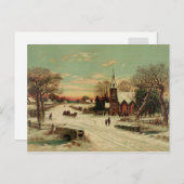 Carte Postale Réveillon de Noël dans le pays (Devant / Derrière)