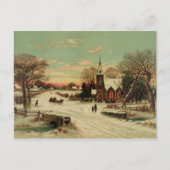 Carte Postale Réveillon de Noël dans le pays (Devant)