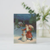 Carte Postale Réveillon de Noël | Vintage (Debout devant)