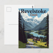 Carte Postale Revelstoke Canada Vintage Mountain Valley (Devant / Derrière)